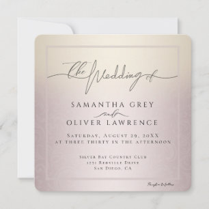 Invitación de Boda Minimalista Elegante Blush Marf