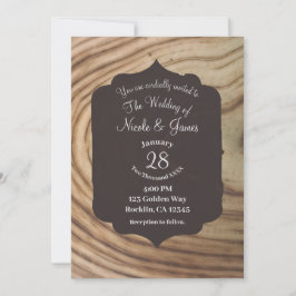 Invitación de Boda Minimalista Elegante con Grano
