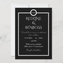 Invitación de Boda Minimalista Elegante en Blanco