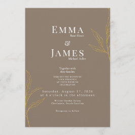 Invitación de boda minimalista elegante | Moderna