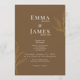 Invitación de boda minimalista elegante | Moderna