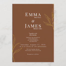 Invitación de boda minimalista elegante | Moderna