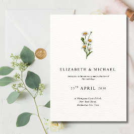 Invitación de boda minimalista, elegante moderna 