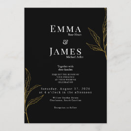 Invitación de boda minimalista elegante | Moderna