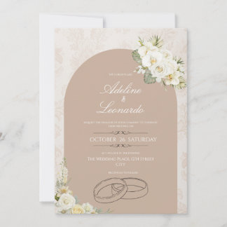 Invitación de Boda Minimalista Elegante – Neutros