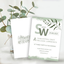 Invitación de boda minimalista inspirada en la nat