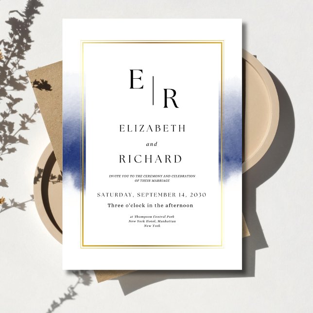 Invitación de boda minimalista, lujo moderno (Subido por el creador)
