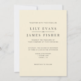 Invitación de boda minimalista moderna