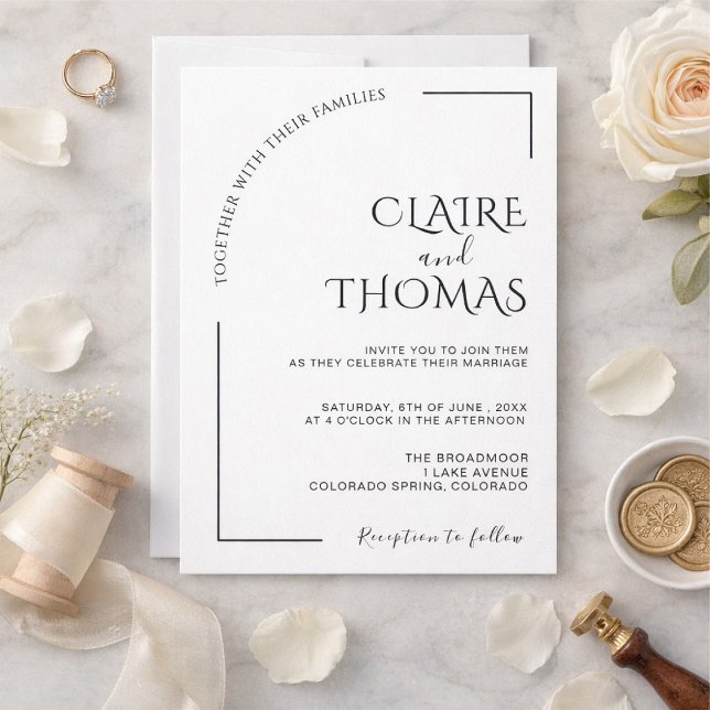 Invitación de boda minimalista moderna (Subido por el creador)