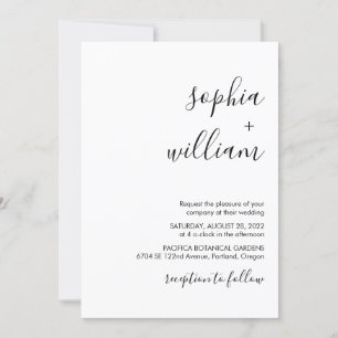 Invitación de boda minimalista moderna