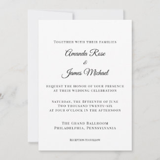 invitación de boda minimalista moderna