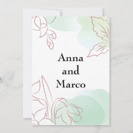 invitación de boda minimalista moderna