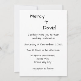 Invitación de boda minimalista moderna boho