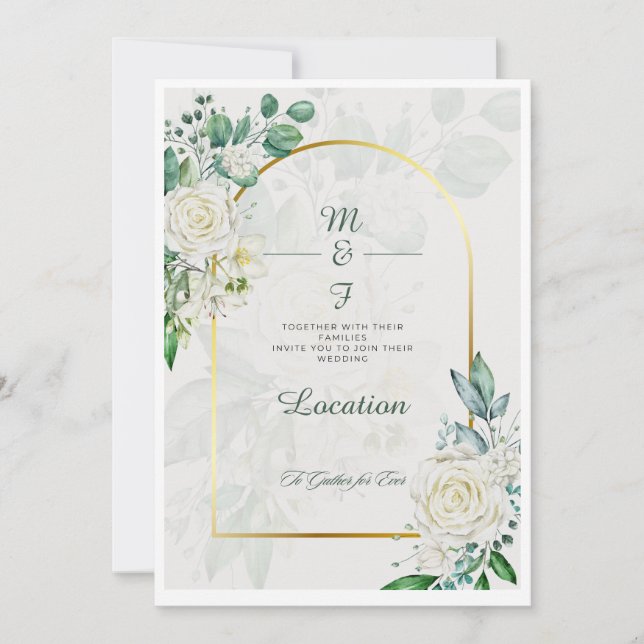 Invitación de Boda Minimalista Moderna | Elegante  (Anverso)
