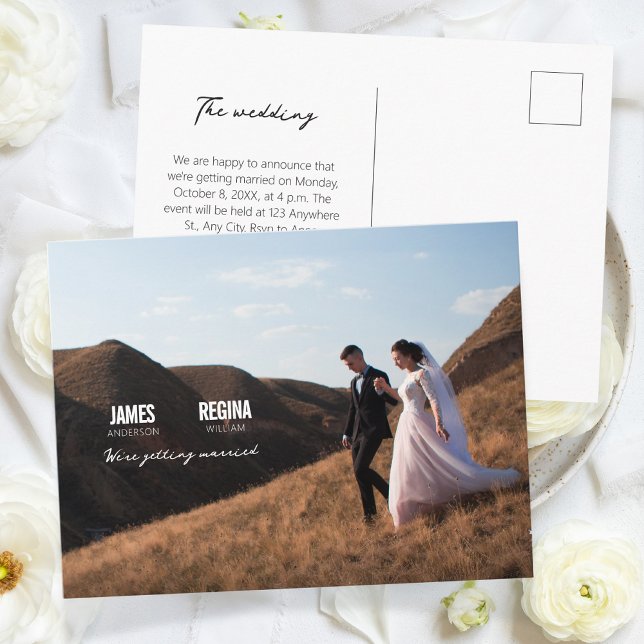 invitación de boda minimalista moderna simple (Subido por el creador)