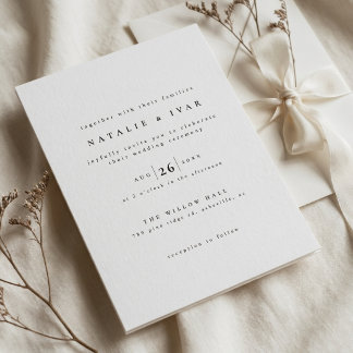 Invitación de boda minimalista moderna simple