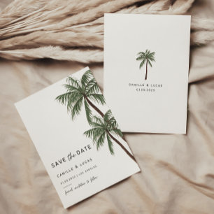 invitación de boda Minimalista Palmeras