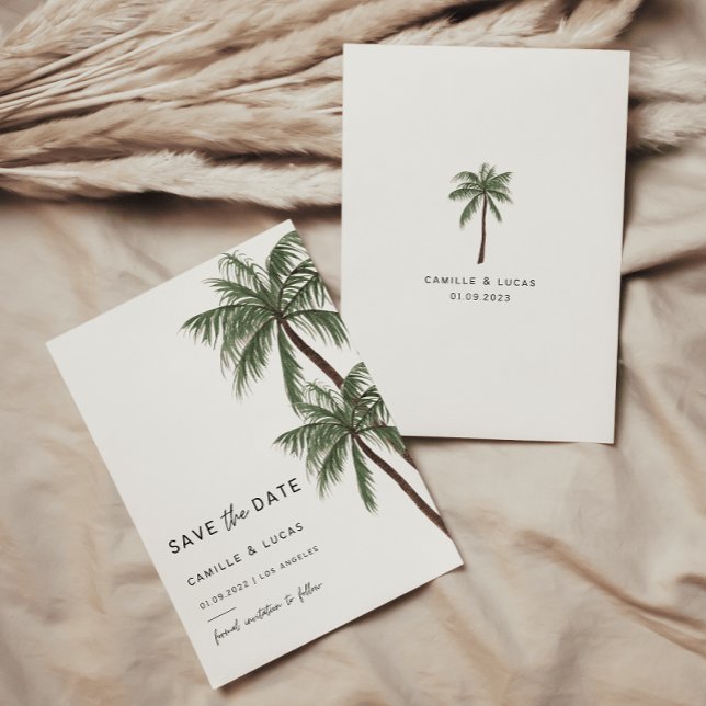 invitación de boda Minimalista Palmeras (Subido por el creador)