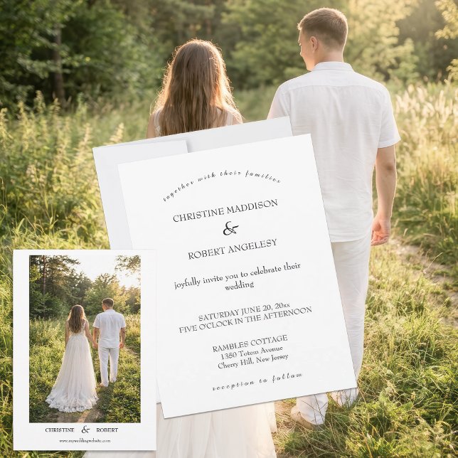 Invitación de boda minimalista personalizada (Personalized Wedding Invitations)