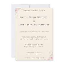 Invitación de Boda Minimalista Pétalos Susurrados