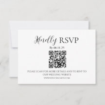 Invitación de boda minimalista RSVP