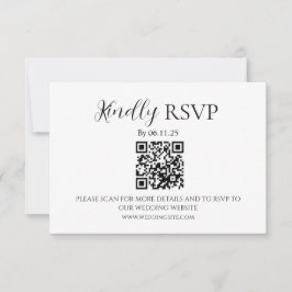 Invitación de boda minimalista RSVP