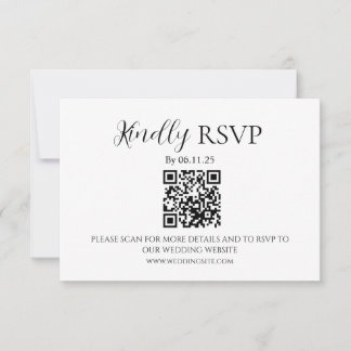 Invitación de boda minimalista RSVP