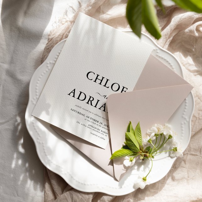Invitación de boda minimalista simple (Subido por el creador)