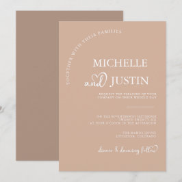 Invitación de boda minimalista simple moderna