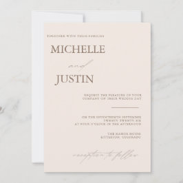 Invitación de boda minimalista simple moderna