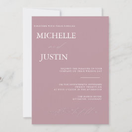 Invitación de boda minimalista simple moderna