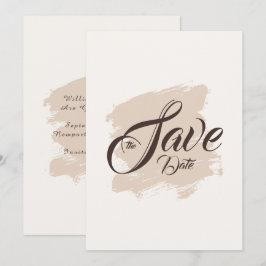 Invitación de boda minimalista simple para guardar