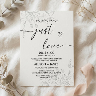 Invitación de boda Minimalista Solo Amor