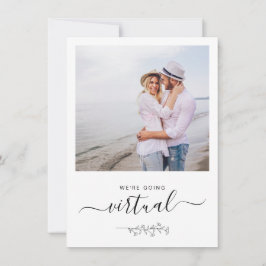 Invitación de boda minimalista virtual en línea co