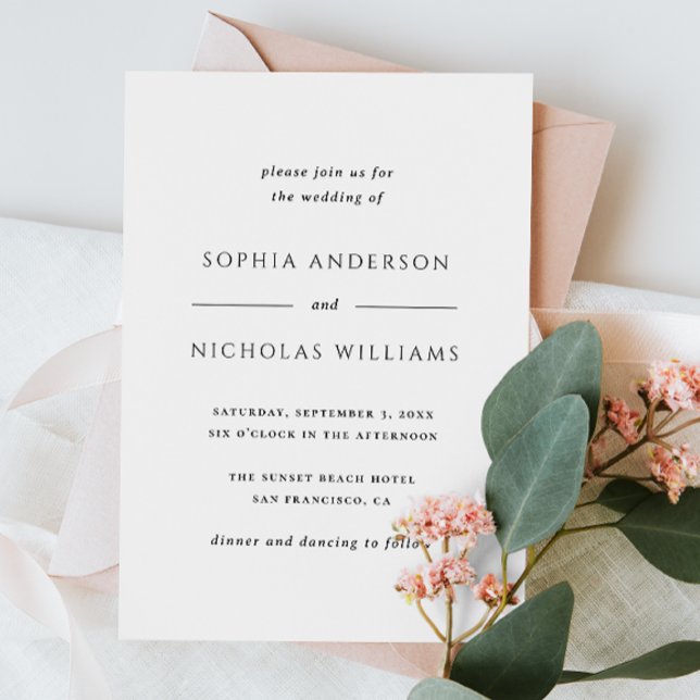 Invitación de Boda Minimalista y Elegante | Editor (Subido por el creador)