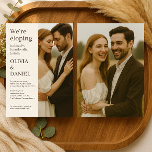 Invitación de boda minimalista y elegante para fug