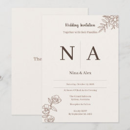 Invitación de Boda Mocha