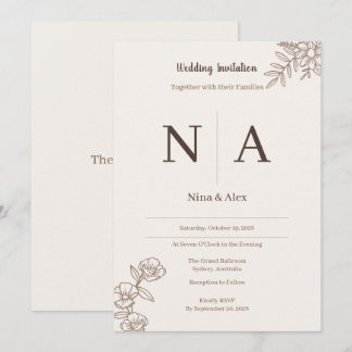 Invitación de Boda Mocha
