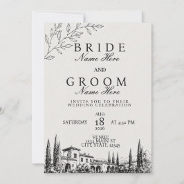 Invitación de boda moderna
