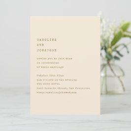 Invitación de boda moderna con código QR de máquin