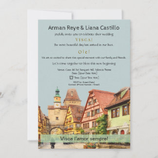 Invitación de boda moderna con elegancia estética