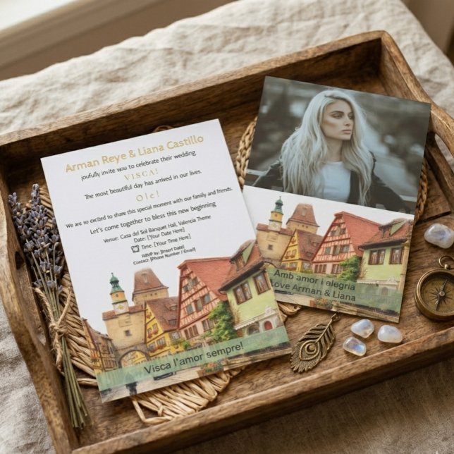 Invitación de boda moderna con elegancia estética  (Subido por el creador)