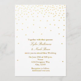 Invitación de boda moderna con puntos de lámina do
