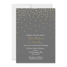 Invitación de boda moderna con puntos de lámina gr