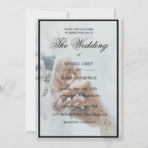 invitación de boda moderna con texto elegante