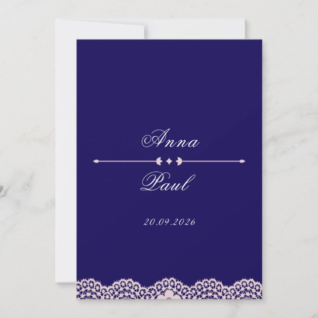 Invitación de Boda Moderna Elegante (Anverso)