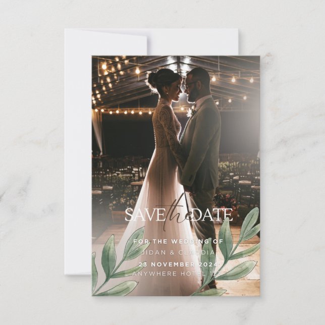 Invitación de boda - moderna elegante y clásica (Anverso)