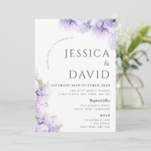 Invitación de boda moderna floral de Hortensia Mor