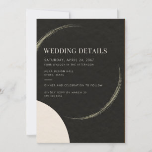 Invitación de boda moderna japonesa Sumi