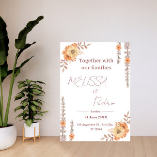 Invitación de boda moderna minimalista elegante